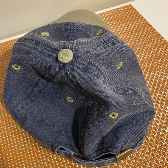 Panama City Beach embroidered baseball cap, Jean hat color on top with Khaki - Picture 6 of 6